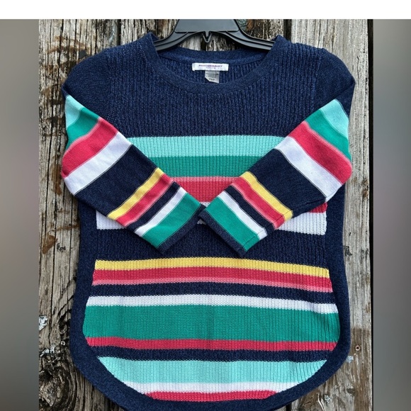 Allison Daley Blue and Green Crew Neck Sweater - Picture 3 of 4